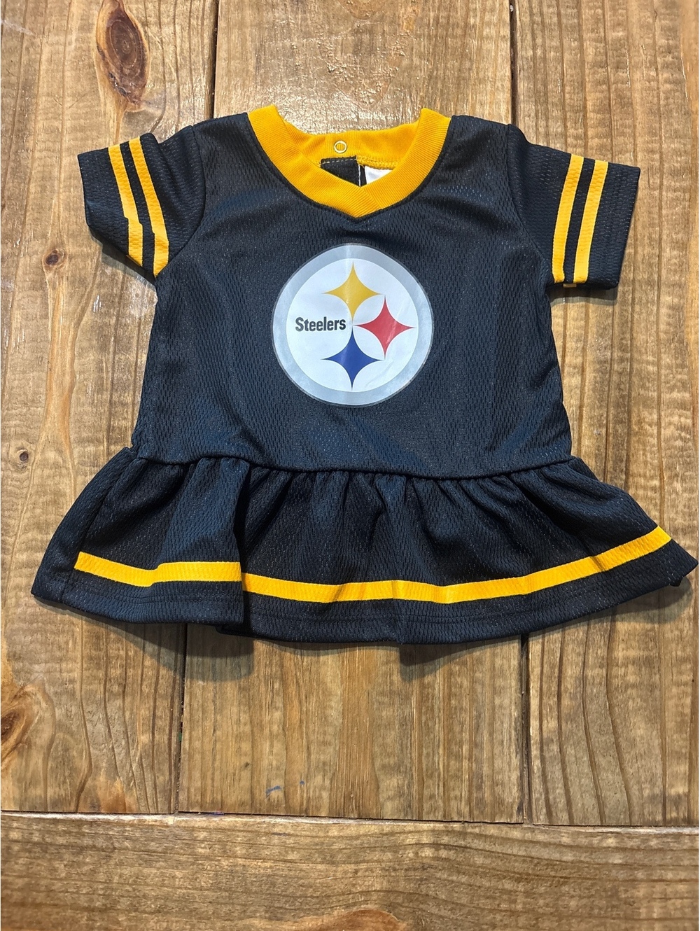 New NFL Gerber Football Pittsburgh Steelers Baby Dress 3-6 Months Girls Infant